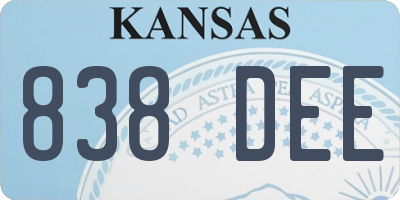 KS license plate 838DEE