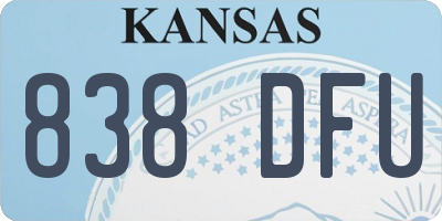 KS license plate 838DFU