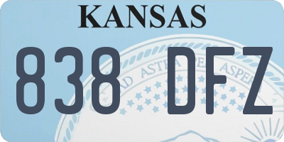 KS license plate 838DFZ
