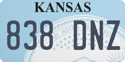 KS license plate 838DNZ