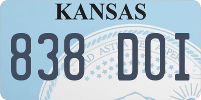 KS license plate 838DOI