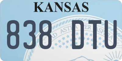 KS license plate 838DTU