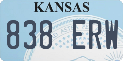 KS license plate 838ERW