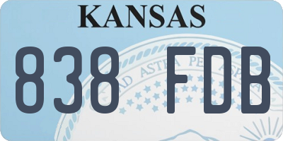 KS license plate 838FDB