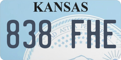 KS license plate 838FHE