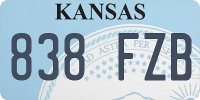 KS license plate 838FZB