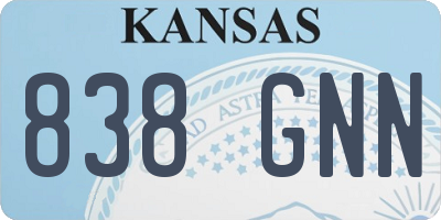 KS license plate 838GNN