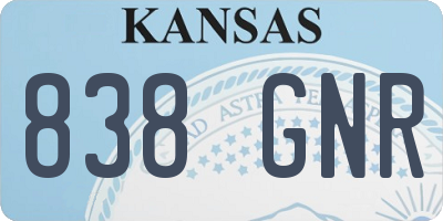 KS license plate 838GNR
