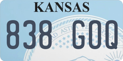 KS license plate 838GOQ