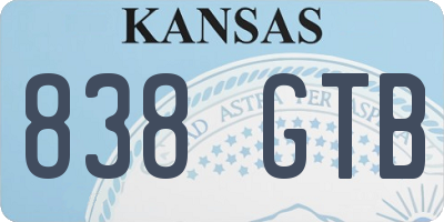 KS license plate 838GTB