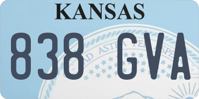 KS license plate 838GVA