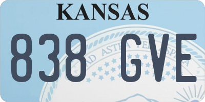 KS license plate 838GVE