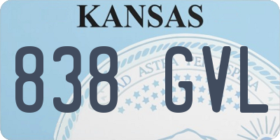 KS license plate 838GVL