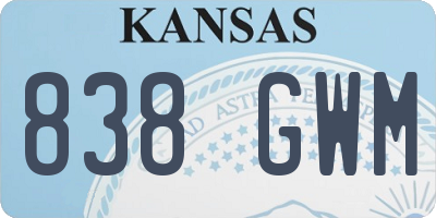 KS license plate 838GWM