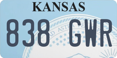 KS license plate 838GWR
