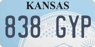 KS license plate 838GYP