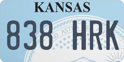 KS license plate 838HRK