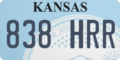 KS license plate 838HRR