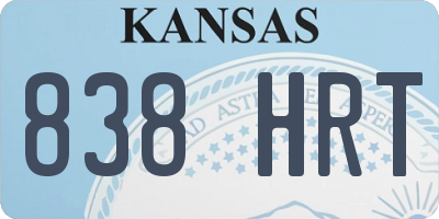 KS license plate 838HRT