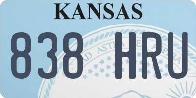 KS license plate 838HRU