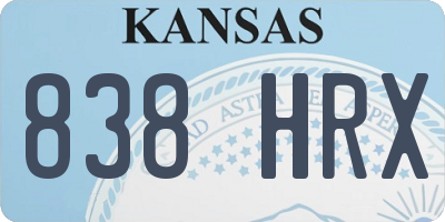 KS license plate 838HRX