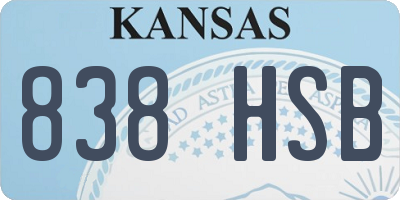 KS license plate 838HSB