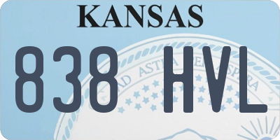 KS license plate 838HVL