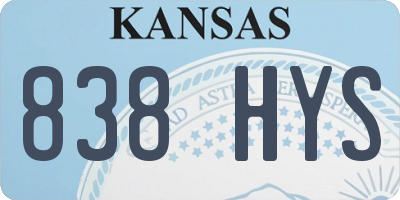 KS license plate 838HYS