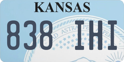 KS license plate 838IHI