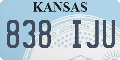 KS license plate 838IJU