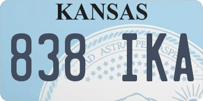 KS license plate 838IKA