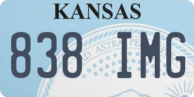 KS license plate 838IMG