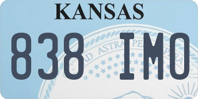 KS license plate 838IMO