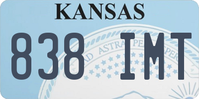 KS license plate 838IMT