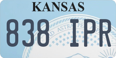 KS license plate 838IPR