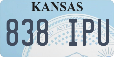 KS license plate 838IPU