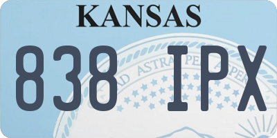KS license plate 838IPX