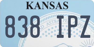 KS license plate 838IPZ
