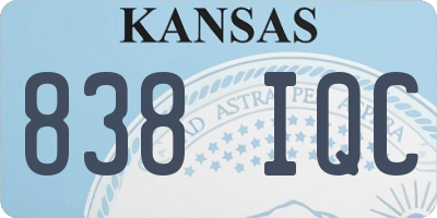 KS license plate 838IQC