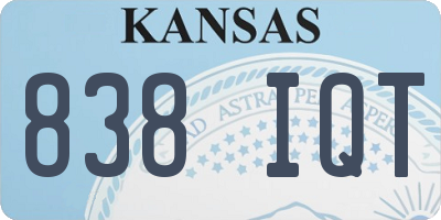 KS license plate 838IQT