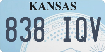 KS license plate 838IQV