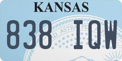 KS license plate 838IQW