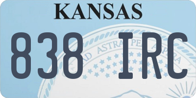 KS license plate 838IRC