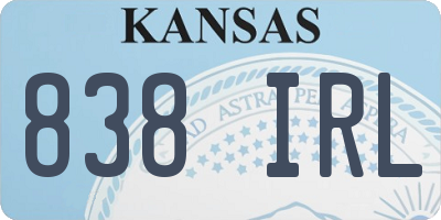 KS license plate 838IRL
