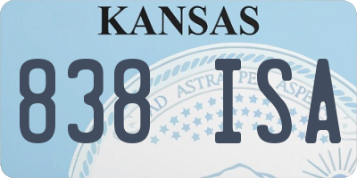 KS license plate 838ISA