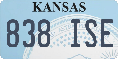 KS license plate 838ISE