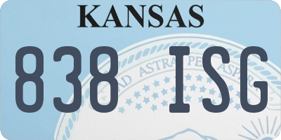 KS license plate 838ISG