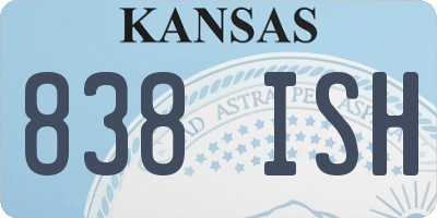 KS license plate 838ISH