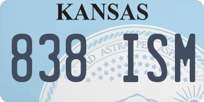 KS license plate 838ISM