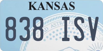 KS license plate 838ISV